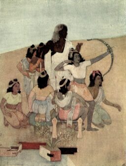 Drona with his students